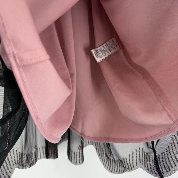 JS Collection Black & Pink Beaded Formal Dress Size US 10 Y2k - Picture 8 of 12